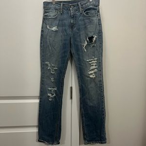 Levi’s Blue Denim 511 Distressed Jeans Size W29 L30